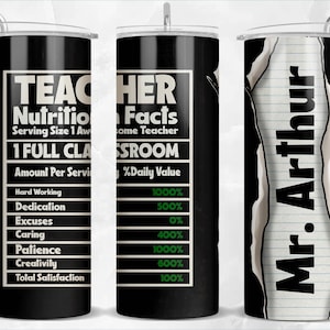 Personalized Teacher man 20oz skinny tumbler png sublimation design download, Teacher's Day tumbler png, custom name tumbler png, download