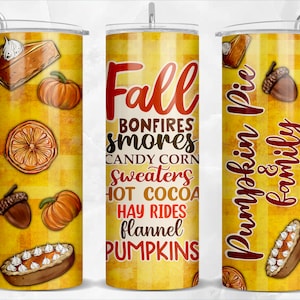Pumpkin pie and family 20 oz skinny tumbler png, Fall tumbler wrap png, tumbler png, 20 oz tumbler designs, tumbler png download