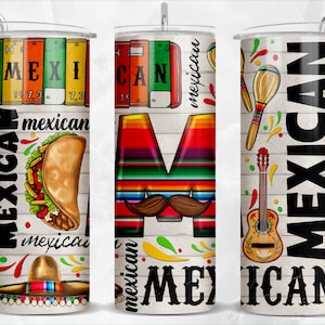 Mexican 20 oz skinny tumbler png sublimation design download, tumbler wrap png, Mexican 20 oz tumbler designs, tumbler png download