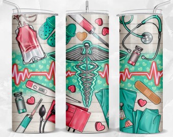 Nurse 20oz skinny tumbler png sublimation design download, Nurse png, Nurse tumbler png, medical png, sublimate designs download