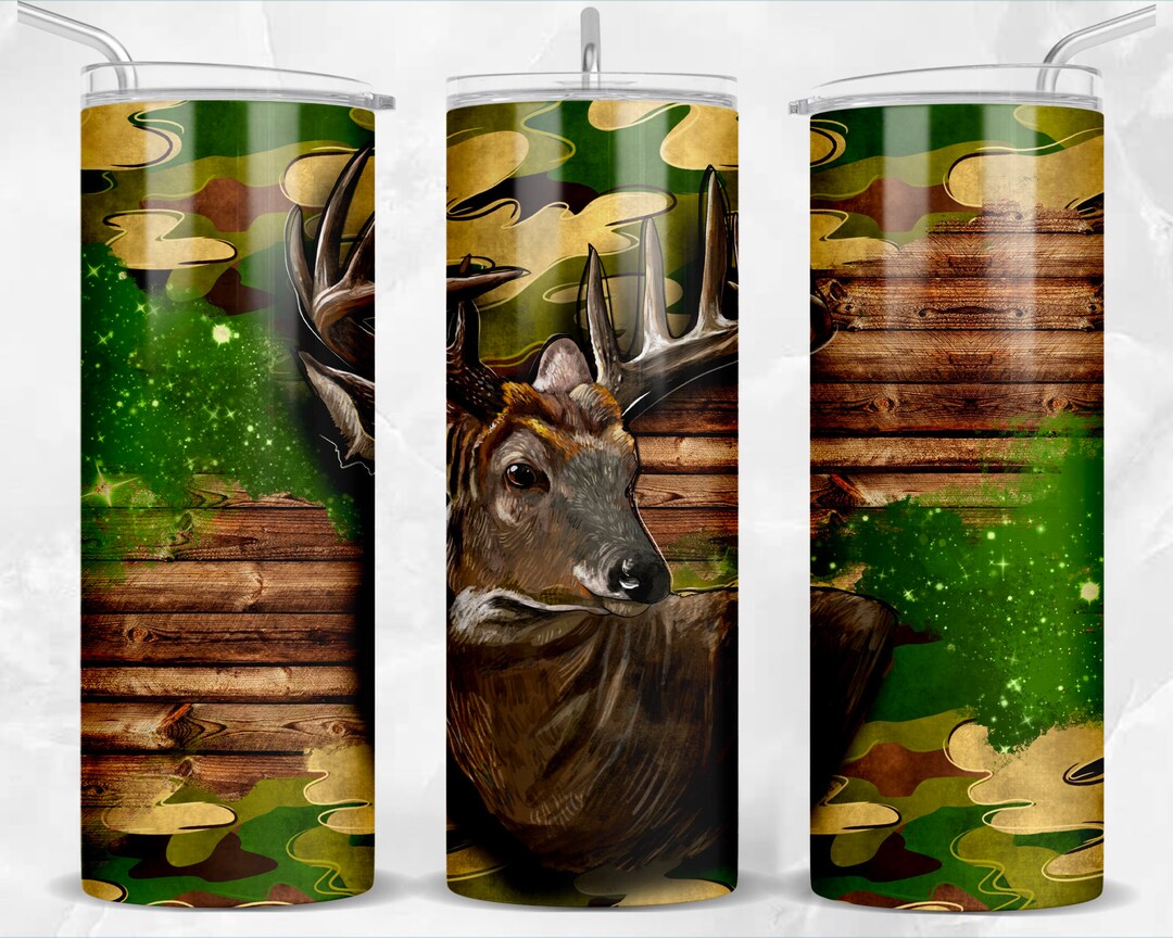 Deer 20oz Skinny Tumbler Png Sublimation Design Download, Camouflage ...