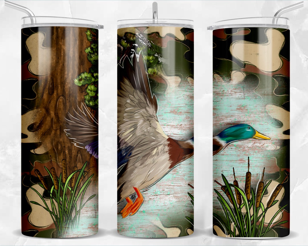 Duck Hunting 20 Oz Skinny Tumbler Png Sublimation Design Download ...