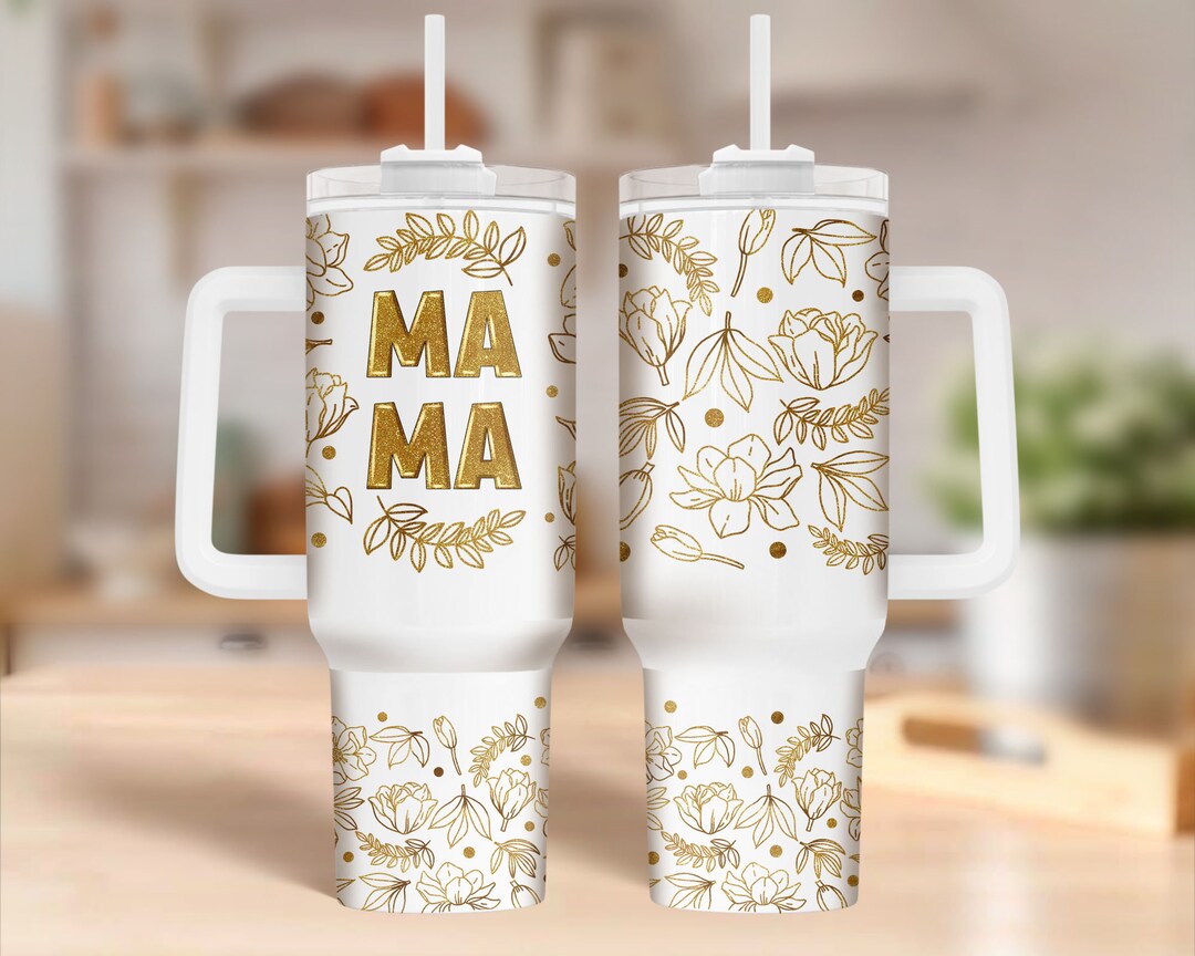 Floral Mama 40 Oz Quencher Tumbler Png Sublimation Design Download ...