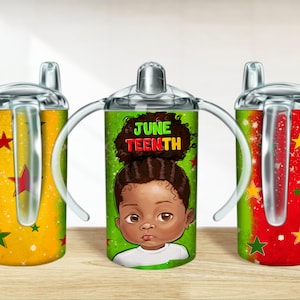 Black girl Juneteenth 12 oz sippy cup png sublimation design download, sippy cup designs, sippy cup wrap png,sippy cup sublimation downloads