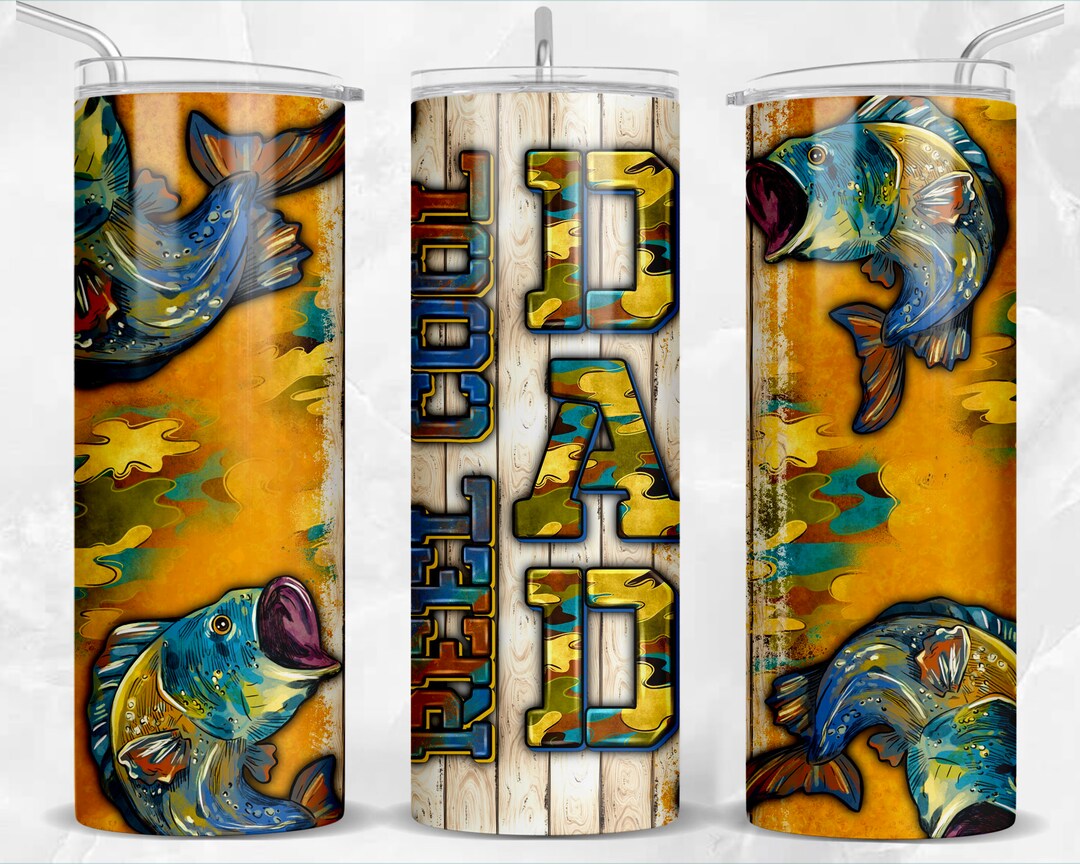 Reel Cool Dad 20oz Skinny Tumbler Png, Father's Day Png, Camouflage ...