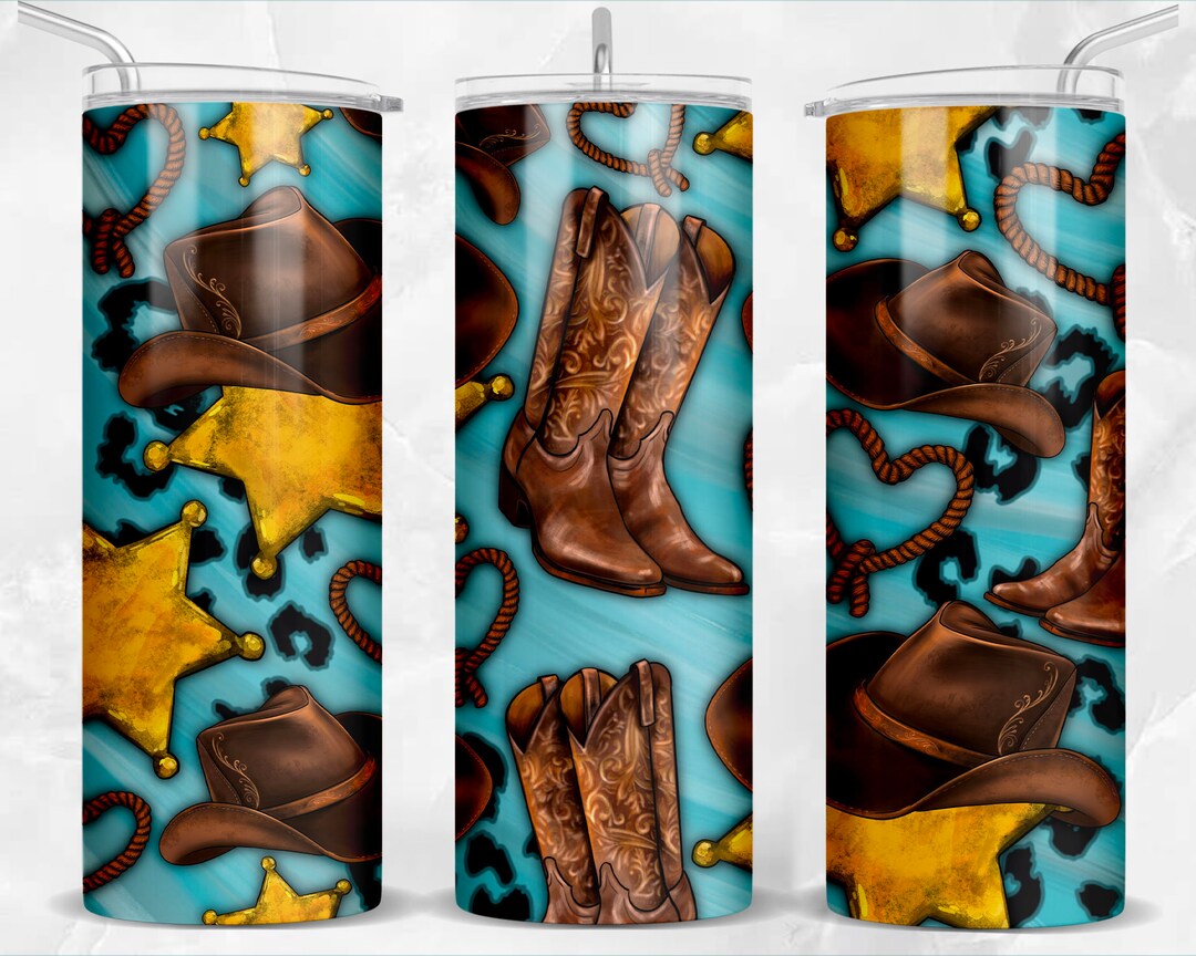 Cowboy 20oz Tumbler Sublimation Design Download, Western Tumbler Png ...