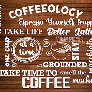 Coffeeology 20 Oz Skinny Tumbler Png Sublimation Design Download ...