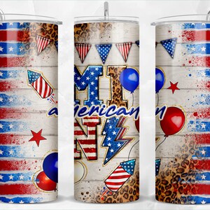 American mini 20oz skinny tumbler png sublimation design download, 4th of July png, USA flag png, USA mini png, sublimate designs download