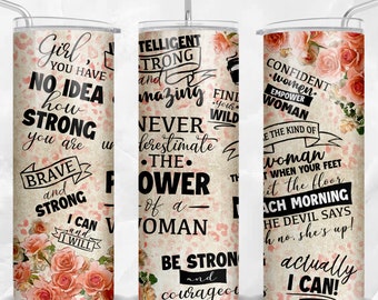 Strong woman quotes 20 oz skinny tumbler png sublimation design download, western tumbler wrap png, 20 oz tumbler designs, png download