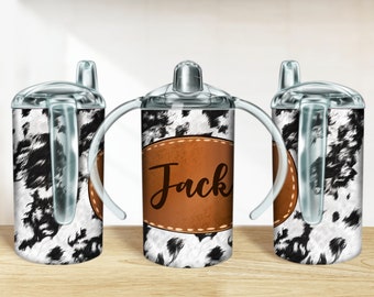 Customize cowhide 12 oz sippy cup png, sippy cup western designs, sippy cup wrap png, sippy cup sublimation designs downloads