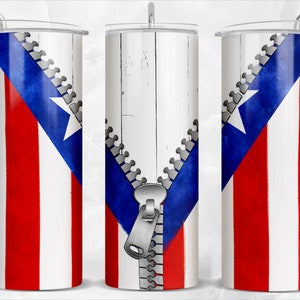 Puerto Rico flag 20 oz skinny tumbler png sublimation design download, tumbler wrap png, 20 oz tumbler designs, tumbler png download