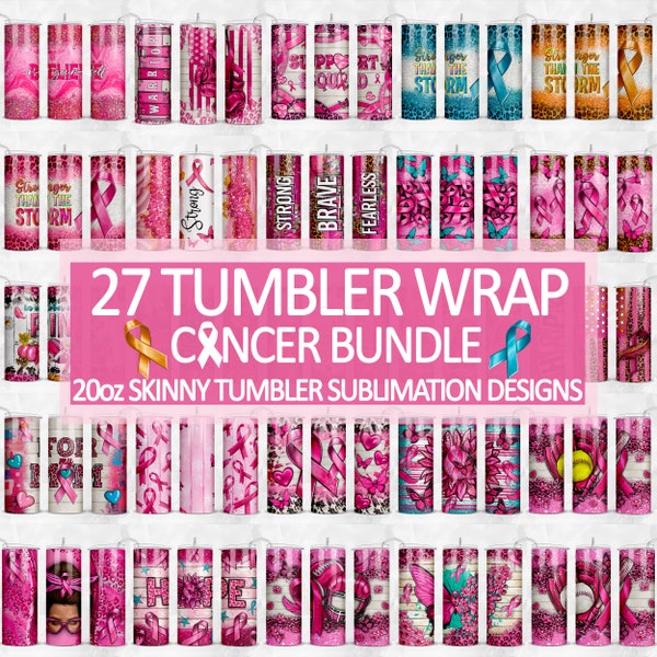 27 Krebs Becher Wrap Sublimation Designs, 20 oz Skinny Becher Bundle Wrap, Krebs Design Becher Png, Sublimate Download