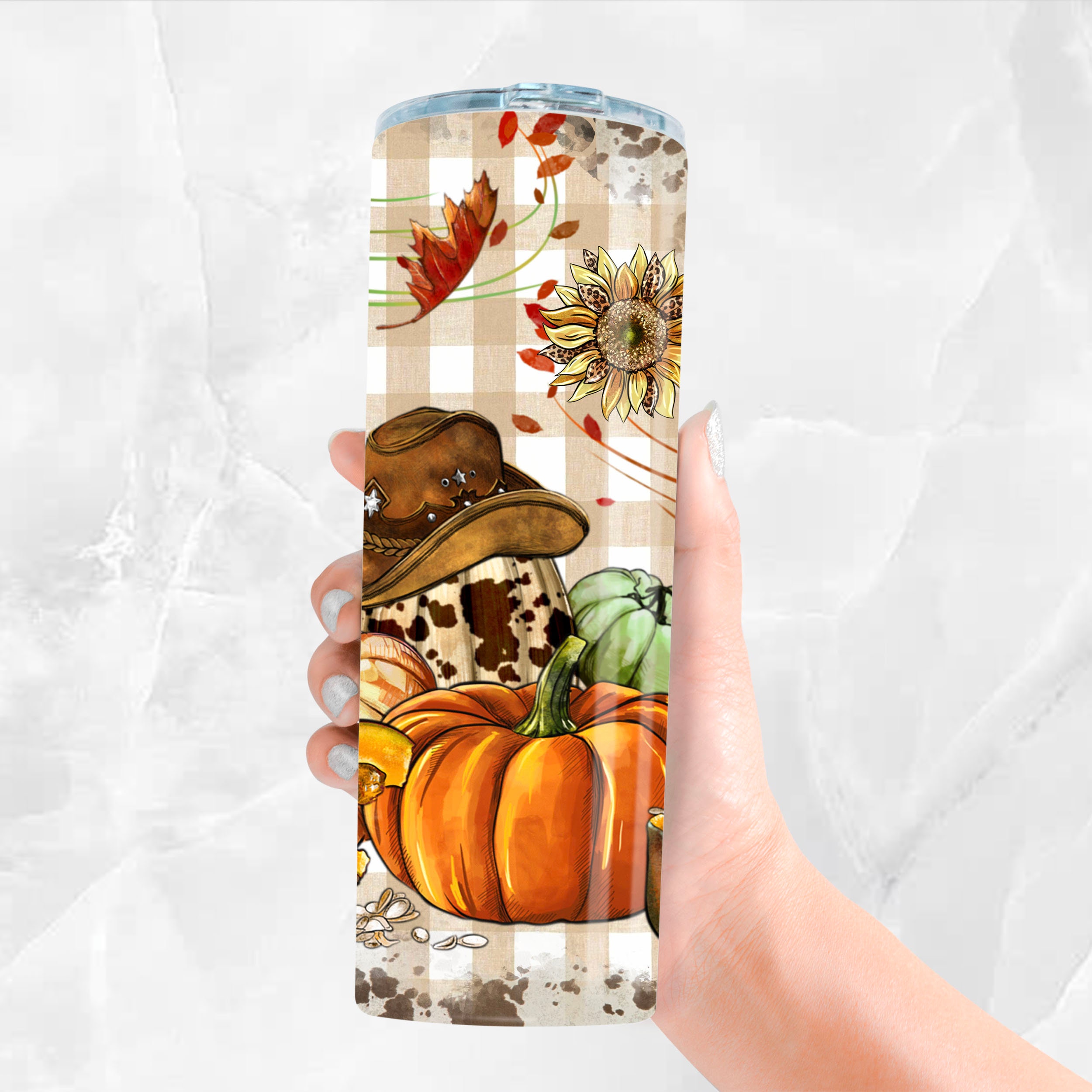 Fall 20 Oz Skinny Tumbler Png Sublimation Design Download, Pumpkin ...