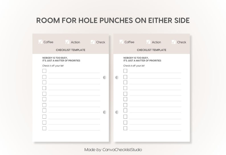 Fillable Daily Checklist