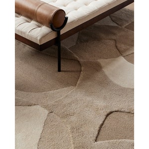 Scape Multi-level Pile Cut and Loop Hand-tufted Wool Handmade Area Rug ...