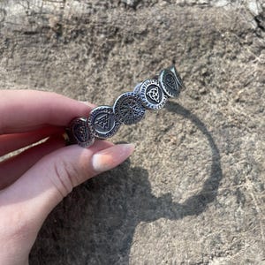 Viking Compass Cuff Bangle Bracelet Nordic Mythology Jewelry