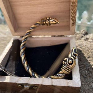 Twisted Viking Cuff Bangle Bracelet with Nordic Runes Stainless Steel