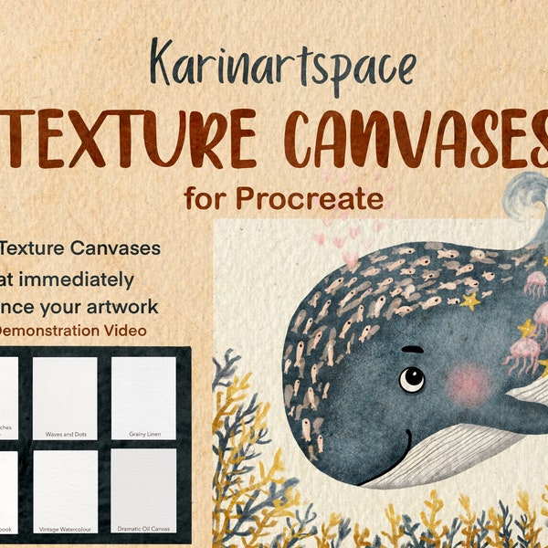 Karinartspace Texture Canvas for Procreate Paper Texture Digital Paper Texture Procreate Paper Canvas
