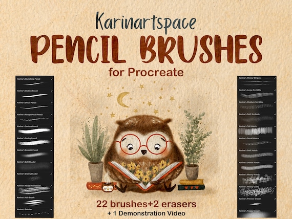 Karinartspace Pencil Brushes for Procreate: Digital Art Brush Pack (Digital Download)