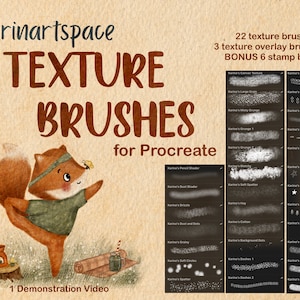 Karinartspace Texture Brushes for Procreate Digital Art Brushes, Procreate Texture Brush Pack for Digital Illustration