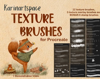 Karinartspace Texture Brushes for Procreate Digital Art Brushes, Procreate Texture Brush Pack for Digital Illustration