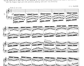 Ćwiczenia fortepianowe Hanona, część I: Nuty na zwinność palców (do druku w formacie PDF)