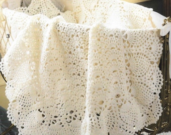 Crochet Pattern- Baby Crochet Blankets Shawls  Sport weight wool Download PDF - 6 blankets on one