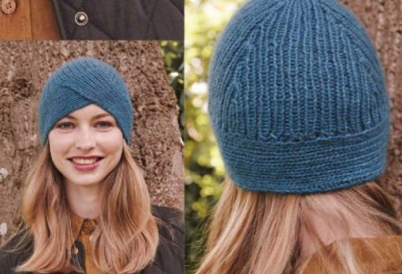 Woman's Big Chunky Turban Style Hat-chunky Bulky 12 Ply Wool