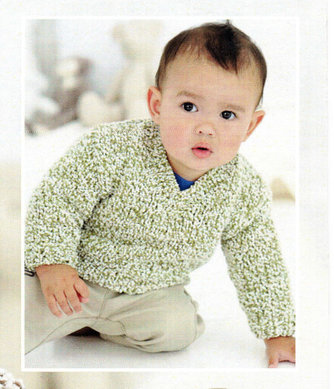 Boys Girls Easy V Neck Sweater & Tank Top Slipover Knitting