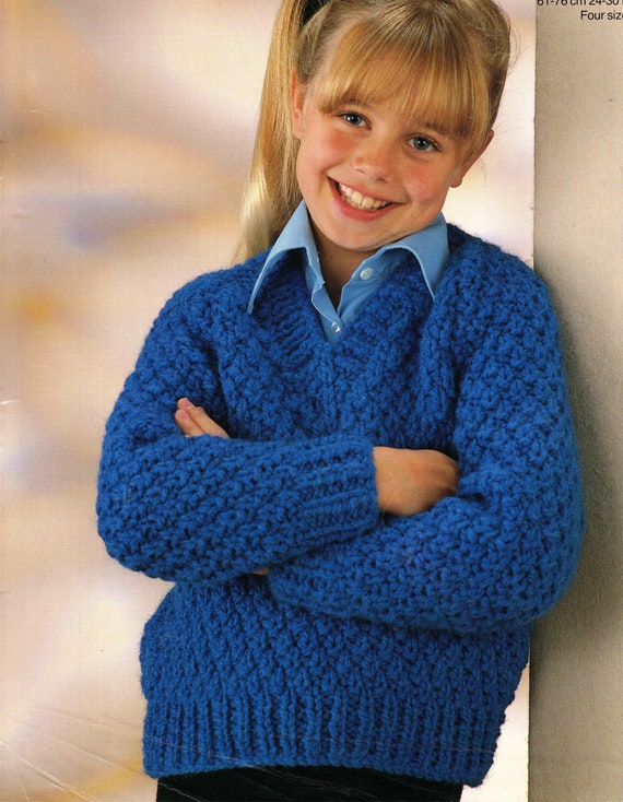 Childrens super chunky knitting patterns sale
