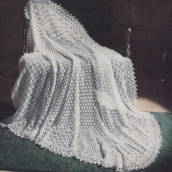 knitted christening shawl