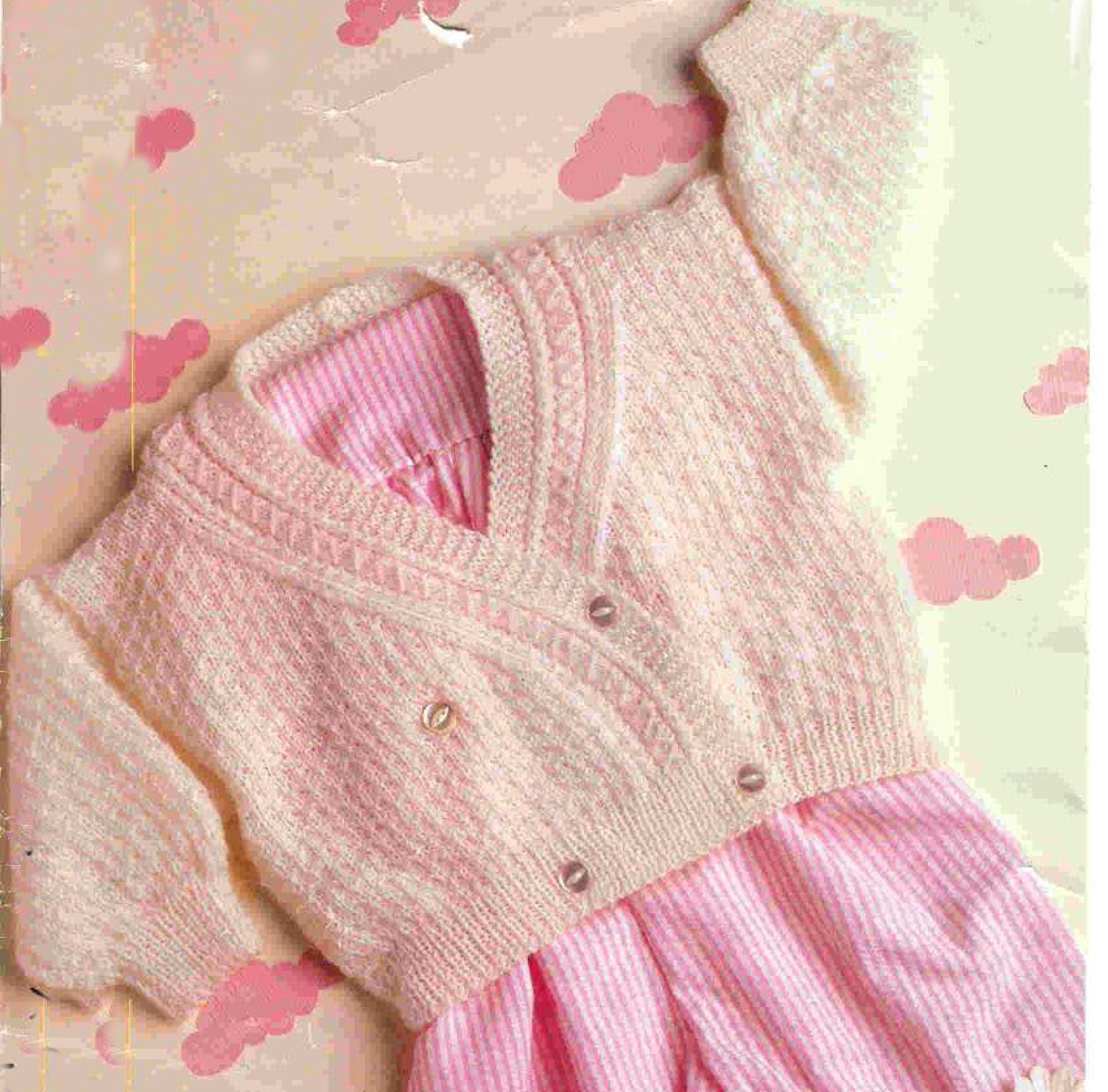 preemie baby crossover cardigan knitting pattern