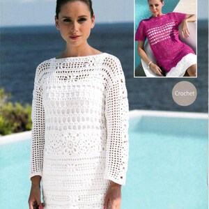 Woman's Lacy Crochet-top- Sweater - Long and Short Sleeves