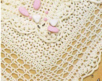 Square Crochet Christening baby shawl, vintage design,  Scallop edge 4Ply Fingering wool Has chart  Crochet pattern Download PDF