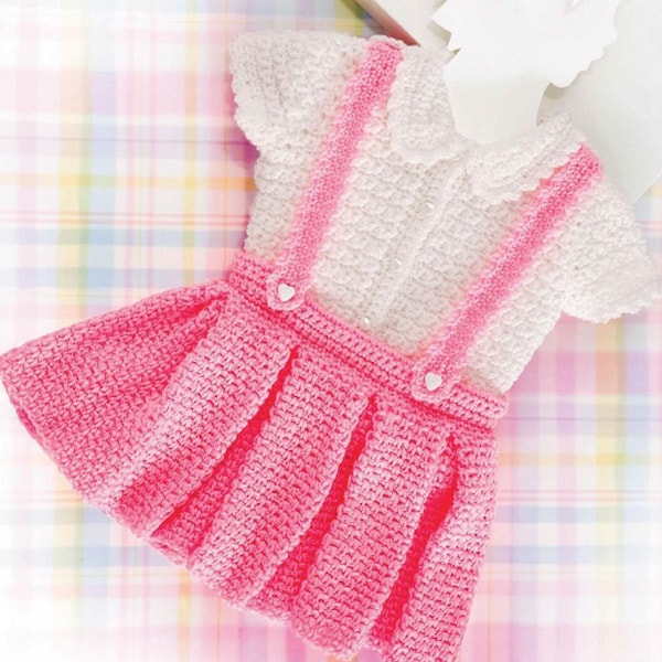 Baby girls Pleated skirt & Matching top  3 - 12 mths ~Easy DK 8 Ply  Light Worsted Crochet Pattern PDF Instant Download