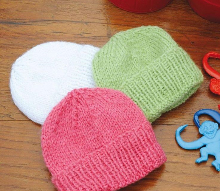 Premie Premature Baby Hats~3ply Yarn or Ply Needles- Knitting