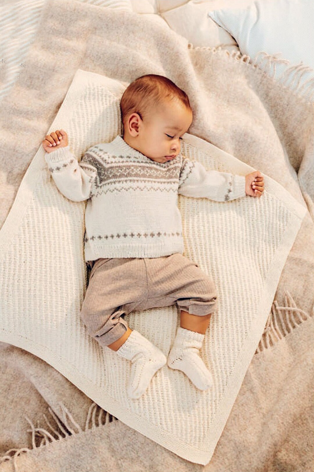 Fair Isle Knit Baby Sweater main image 1