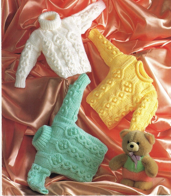 Cable Bobble Jumpers Roll Neck Polo Neck High Neck Childrens