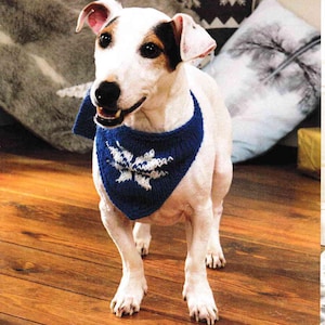Doggie Christmas Accessories- Neckerchief- Balaclava-Santa hat & Pressie Coat- DK 8PLY- Light Worsted Wool Knitting Pattern PDF download