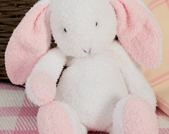Easy Knit Bunny Rabbit Toy Knitting Pattern Knitted in DK snowflake wool  8Ply Light worsted- Download PDF 47 cm tall