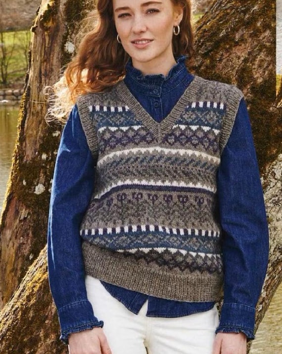 V Neck Sweater Jamieson's Fair Isle Vest Jamieson's Of