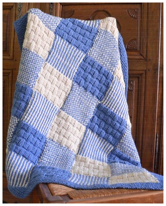 Knitted patchwork blanket hotsell