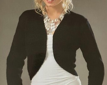 Womens Easy Knit Bolero Long & Short Sleeve 32" - 42" ~ DK 8 Ply Light Worsted Knitting Pattern PDF Instant download