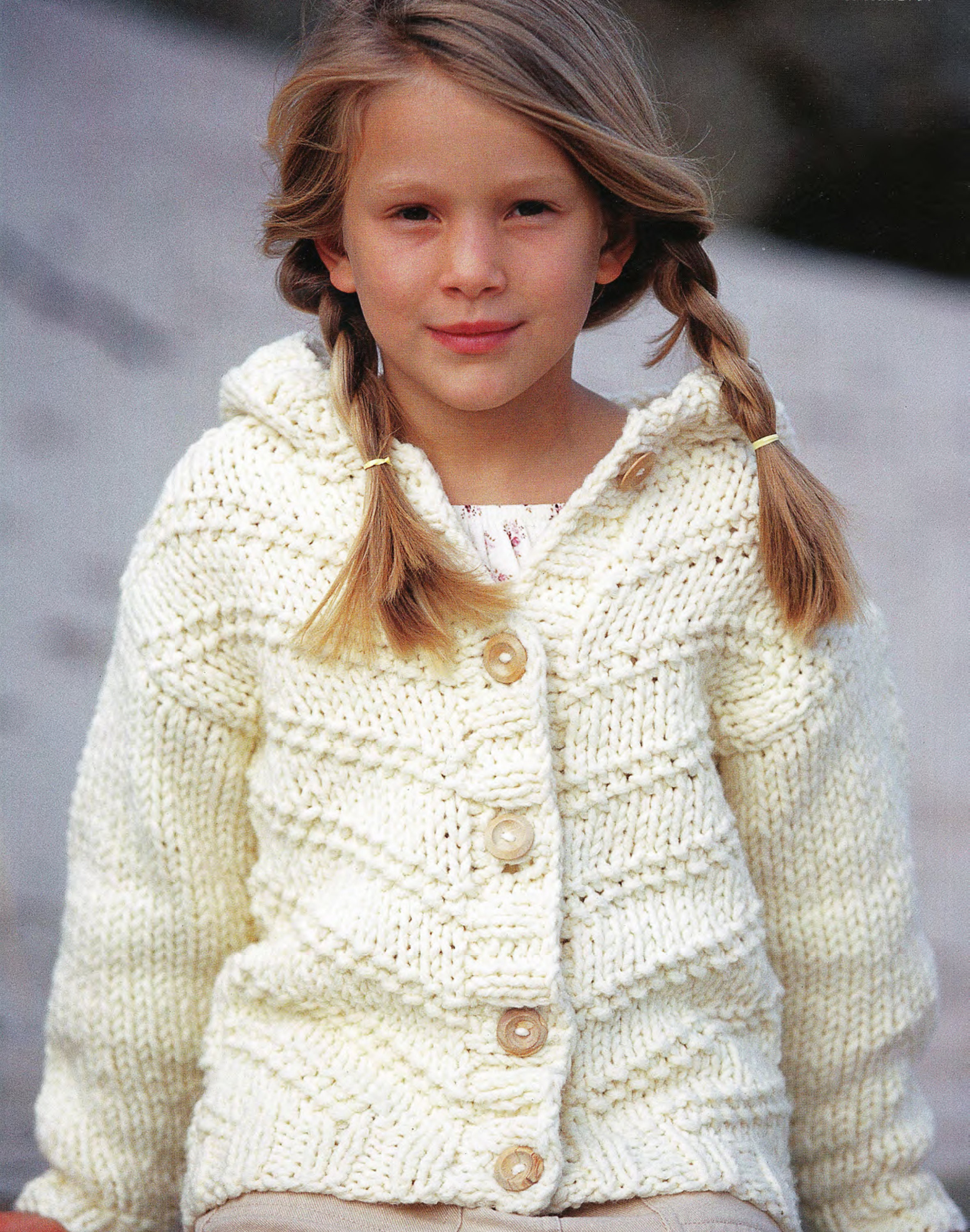 【SCENERITY】Heavy Round Knit Winter Whimsy Fair Isle Ribbed Knit Sweater in Grey - Retro