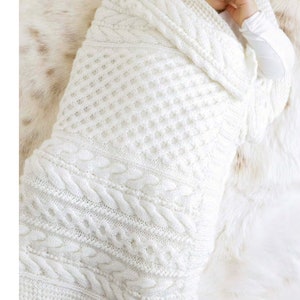 Baby Lovely Cable Blanket  in DK-8ply Merino ~  Light worsted wool -knitting Pattern Download pdf