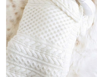 Baby Lovely Cable Blanket  in DK-8ply Merino ~  Light worsted wool -knitting Pattern Download pdf