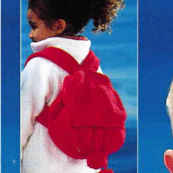 Childrens Chenille Rucksack and Raglan sweater - & Hooded sweater- Large front pocket  18-26 Knitting Pattern PDF Download (6m - 7yrs)