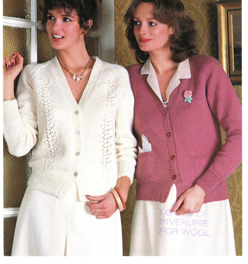 Ladies /woman's Classic Cardigans-with Pockets or Lace Panel- 4ply-easy ...