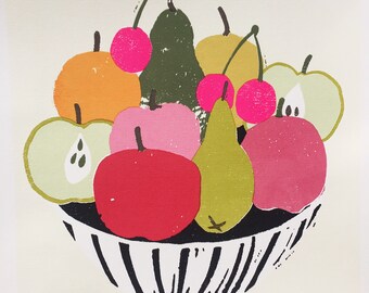 Fruit Bowl - Handprinted