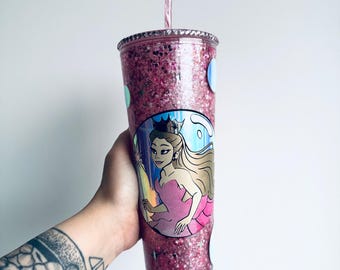 Pink Witch Snowglobe Tumbler